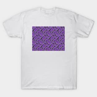 Purple Floral Pattern T-Shirt